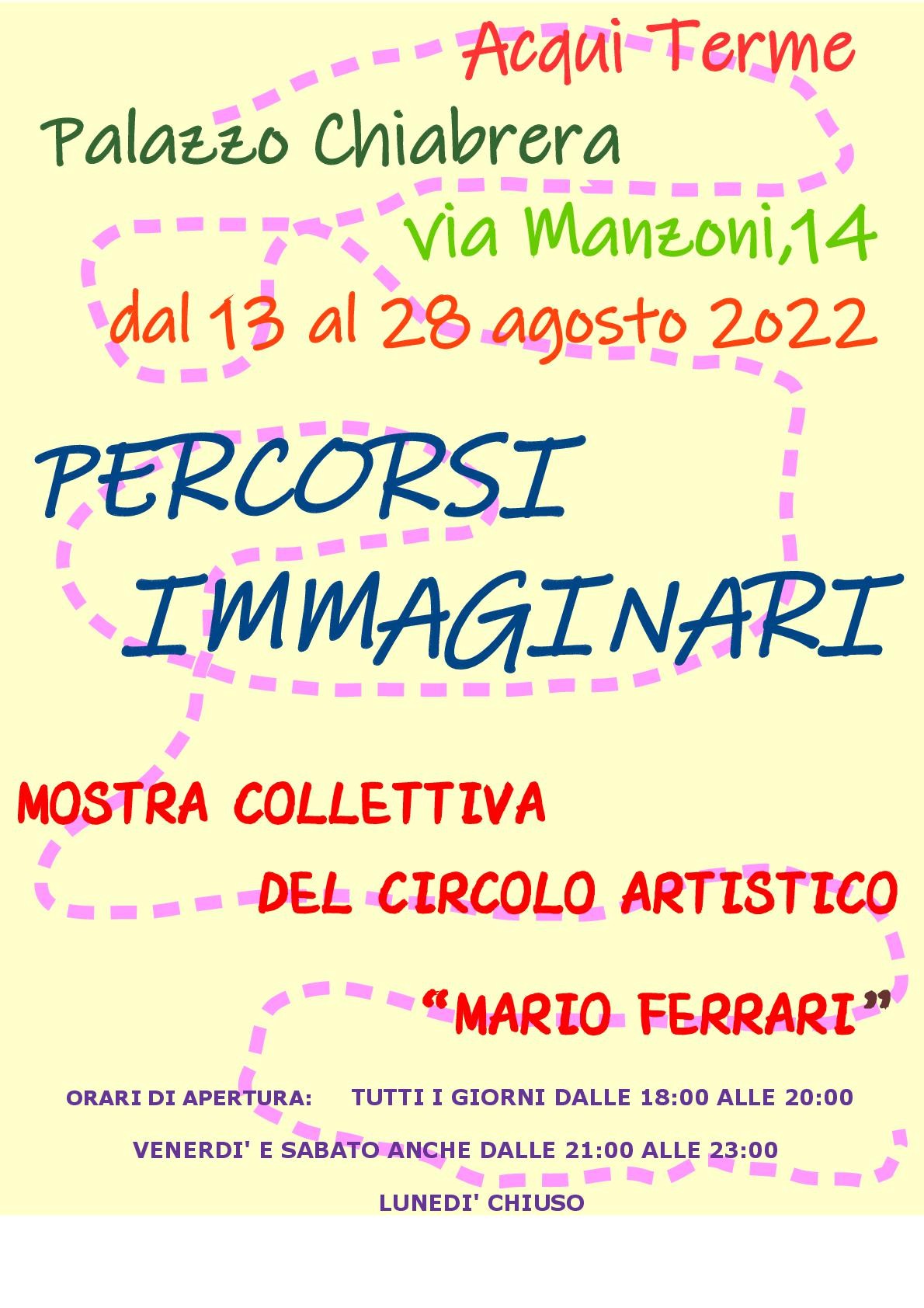Dal 13 al 28 agosto ad Acqui Terme la mostra “Percorsi Immaginari”