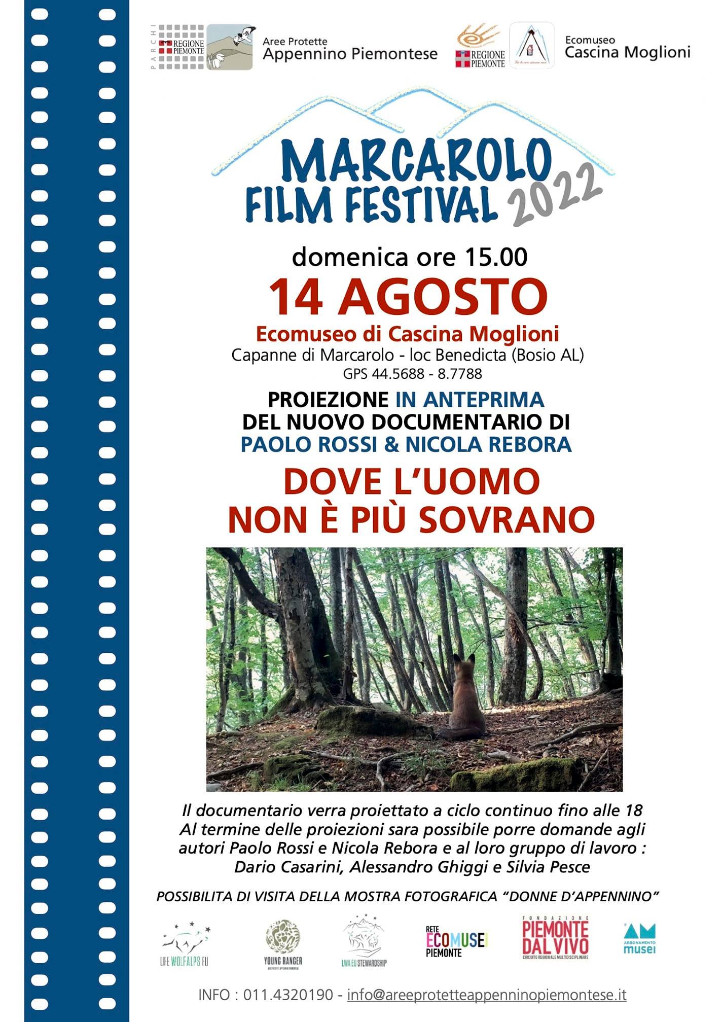 Domenica 14 agosto al Marcarolo Film Festival la presentazione di “Dove l’uomo non è più sovrano”