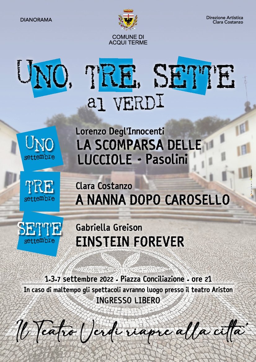 Ad Acqui Terme tre giorni di spettacoli con “Uno, Tre, Sette al Verdi”