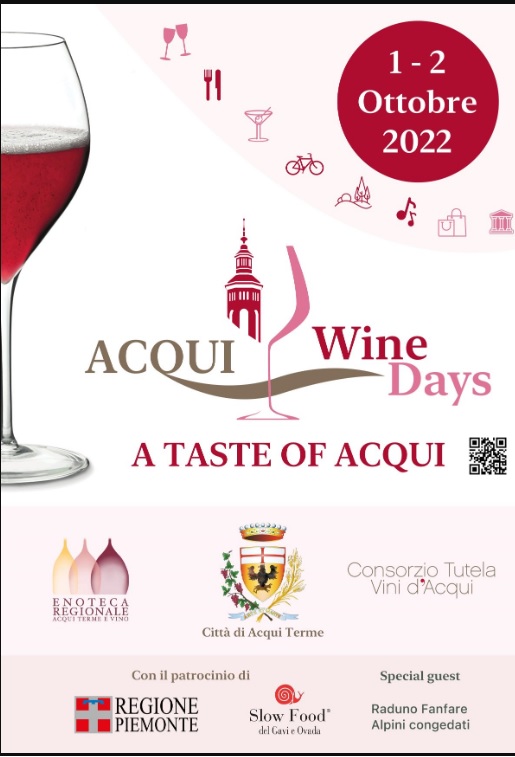 Sabato 1° e domenica 2 ottobre tornano gli Acqui Wine Days