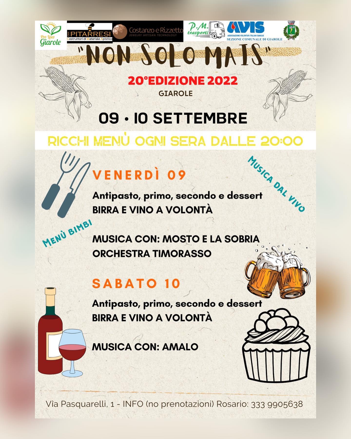 Dal 9 all’11 settembre a Giarole la 20esima Festa del Mais