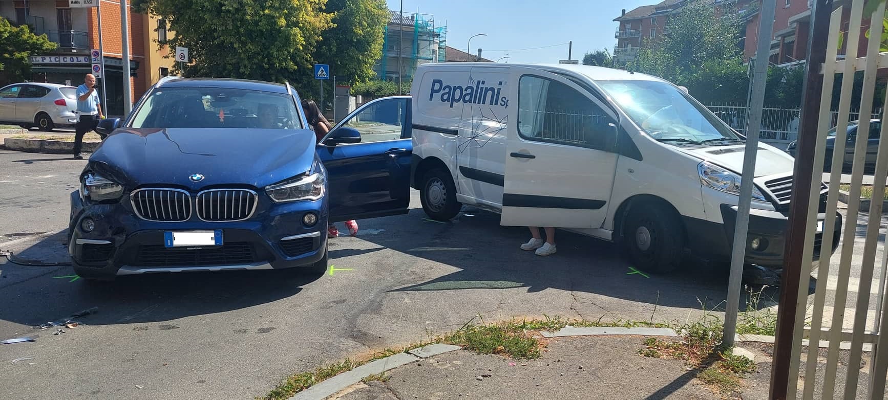 Incidente al quartiere Cristo tra via Casalcermelli e via Bensi: due veicoli coinvolti