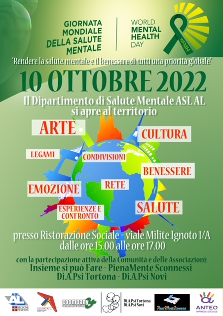 Giornata Mondiale della Salute Mentale, il 10 ottobre evento alla Ristorazione Sociale