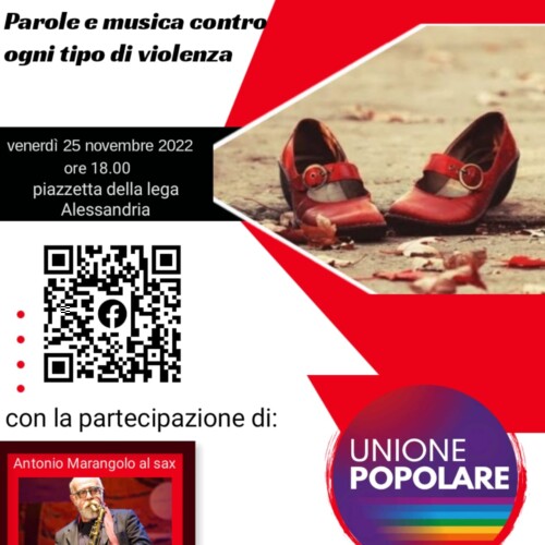 Giornata contro la violenza sulle donne: venerdì ad Alessandria un evento promosso da Unione Popolare