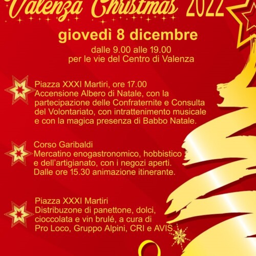 Giovedì 8 dicembre “Valenza Christmas 2022”