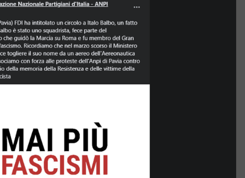Un circolo a Retorbido intitolato a Italo Balbo. Anpi: “Intollerabile, era uno squadrista”
