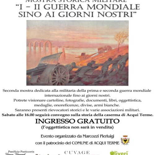 Il 3 e 4 dicembre ad Acqui torna la Mostra storica militare