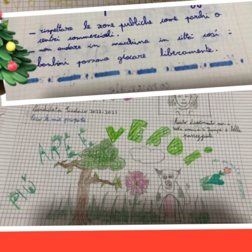 Piste ciclabili, meno auto e aree verdi: i desideri dei piccoli studenti della Carducci