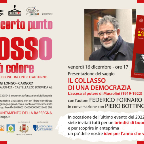 Venerdì alla Fondazione Longo Federico Fornaro presenta il suo ultimo libro