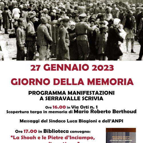 Giornata della memoria: gli eventi del 27 gennaio a Serravalle Scrivia
