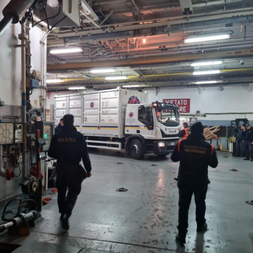 Missione in Turchia della Protezione Civile: i volontari pronti a imbarcarsi sulla nave della Marina