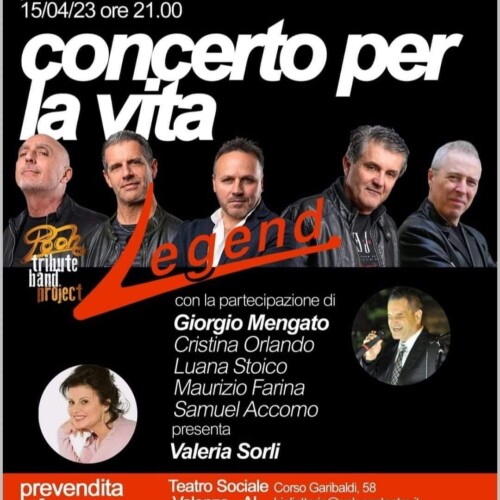Il 15 aprile al Teatro Sociale di Valenza solidarietà e musica con il concerto “Per la Vita”