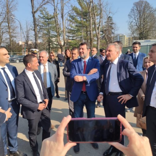 Sopralluogo del Ministro Salvini allo scalo merci di Alessandria