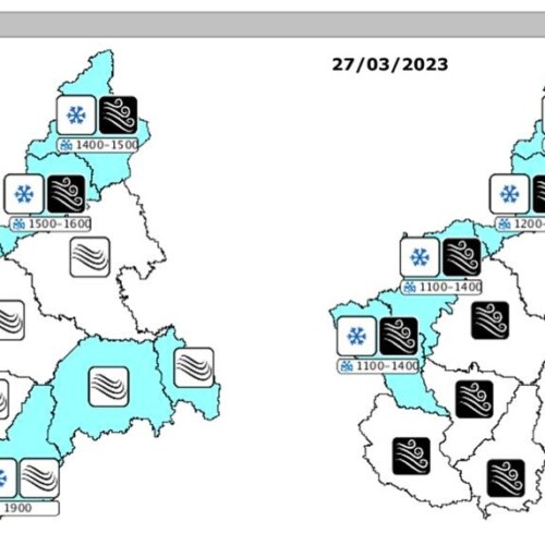 Vento anche in provincia per il passaggio di una perturbazione