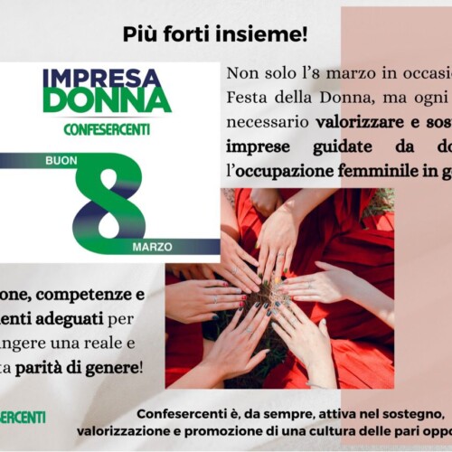 Impresa Donna Confesercenti: “Nel 2022 +48 mila lavoratrici indipendenti, +3% rispetto al 2021”