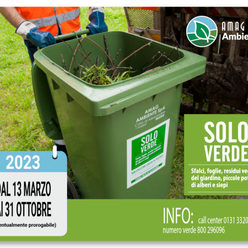 Da lunedì riparte la raccolta gratuita del verde a domicilio nei sobborghi di Alessandria: il calendario