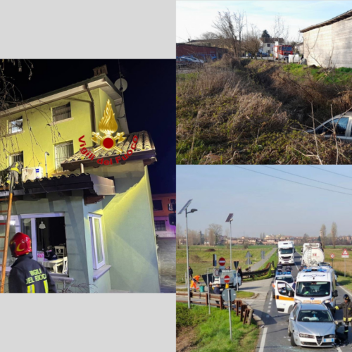 Vigili del Fuoco al lavoro nel lodigiano. Notte intensa tra incendi e incidenti stradali