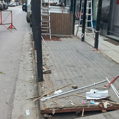 Ad Alessandria rimosso il dehor in via Pistoia