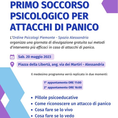 Il Tour della Salute ad Alessandria. In piazza anche i consigli degli psicologi contro gli attacchi di panico