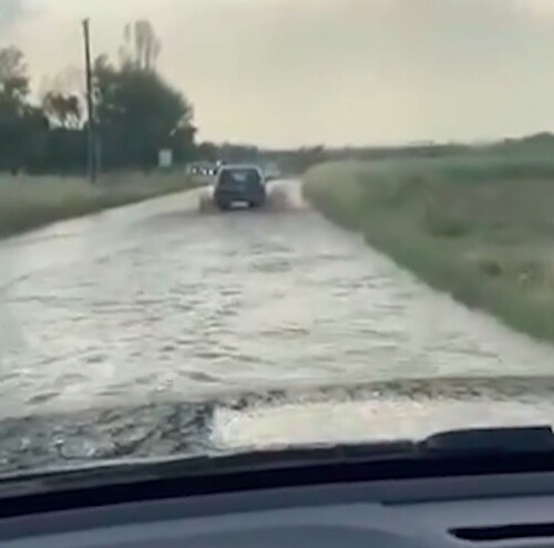 Pioggia e grandine su parte della provincia. Allagate alcune strade nell’Alessandrino