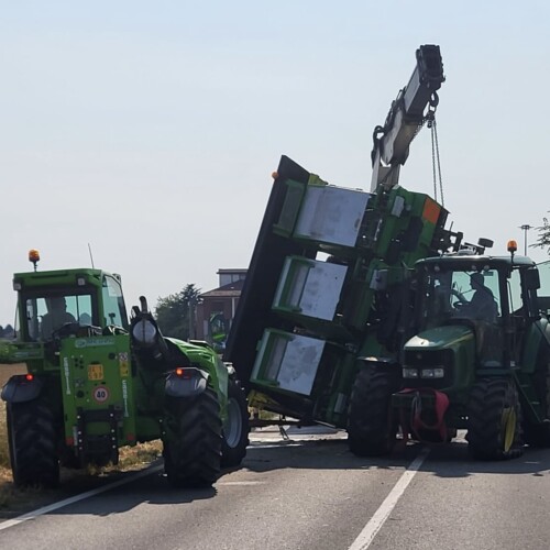 Incidente a un trattore prima di Solero: traffico nuovamente normale