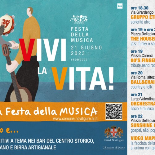 Concerti, negozi aperti e aperitivi a tema il 21 giugno a Novi Ligure per la “Festa della musica”