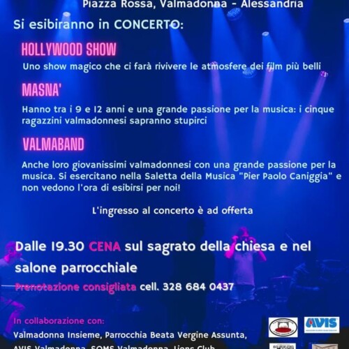 Sabato il ValmaFestival: a Valmadonna il contest musicale di “Una nota per la vita”