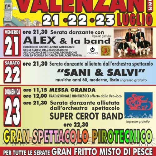 Nell’Astigiano la frazione Valenzani è in festa dal 21 al 23 luglio