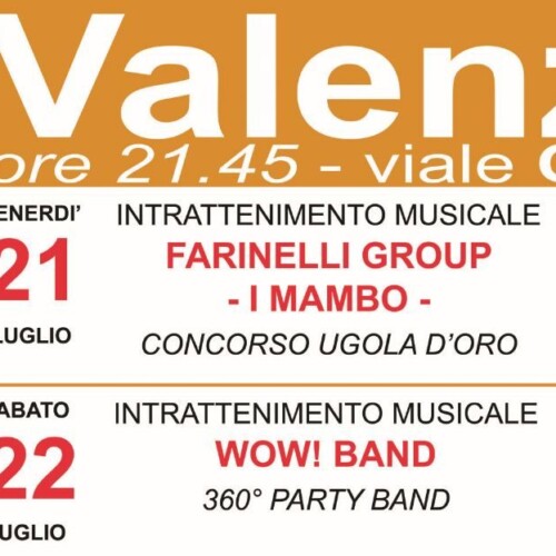 Dal 21 al 25 luglio a Valenza buon cibo e musica per la “Festa di San Giacomo”