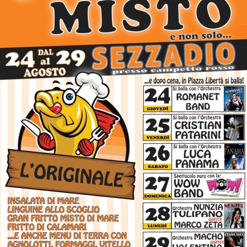 Dal 24 al 29 agosto a Sezzadio torna la Sagra del Fritto Misto e non solo…