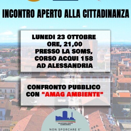 Rifiuti abbandonati: il 23 ottobre incontro aperto a tutti con Amag Ambiente al quartiere Cristo