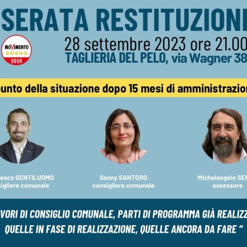 M5S Alessandria: giovedì sera incontro con l’assessore Serra e i consiglieri comunali sul primo anno di mandato