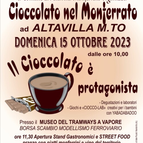 Domenica 15 ottobre il cioccolato è protagonista ad Altavilla Monferrato