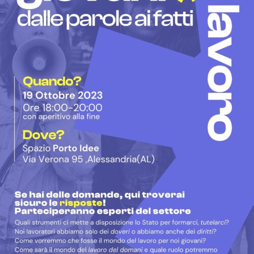 Progetto Polis: giovedì ad Alessandria il convegno su giovani e lavoro