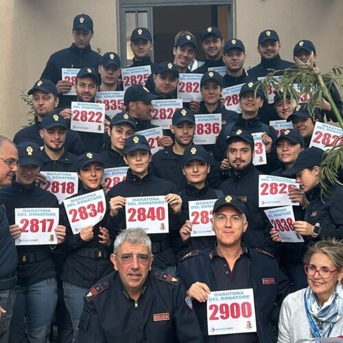 All’Avis donazione di sangue degli allievi agenti della Scuola di Polizia Cardile di Alessandria