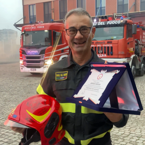 Grazie Sergio: l’affettuoso saluto al Capo reparto dei Vigili del Fuoco in pensione