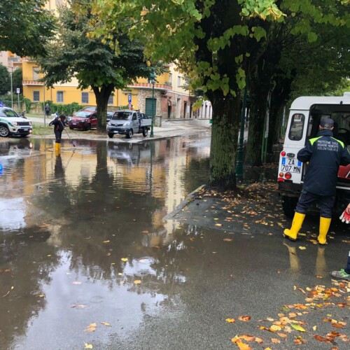 Allagamenti di alcune vie ad Acqui per le piogge della mattina