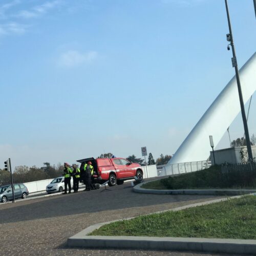 Esercitazione dei Vigili del Fuoco sul ponte Meier e in Cittadella ad Alessandria