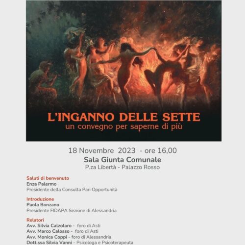 Le sette e la manipolazione mentale. Al convegno Fidapa anche la testimonianza di una delle vittime della “psicosetta delle bestie”