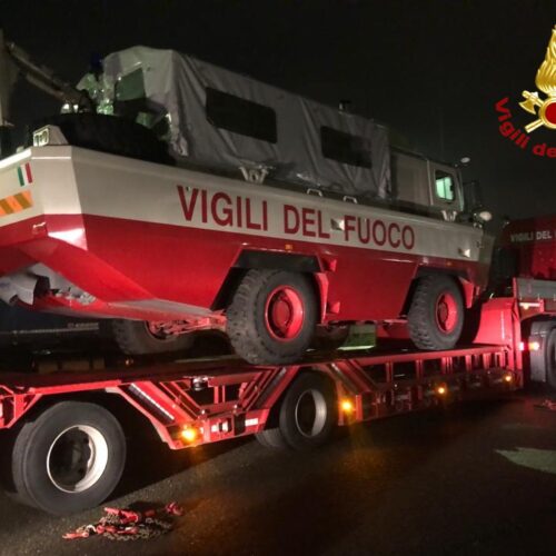 I Vigili del Fuoco di Alessandria in aiuto della Toscana ferita dal maltempo