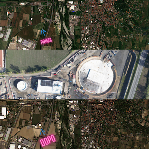 Cittadella dello Sport di Tortona: dal satellite le tappe dei lavori