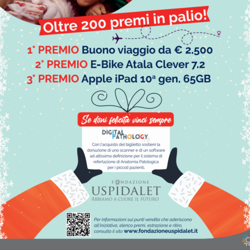 Torna la Lotteria di Natale della Fondazione Uspidalet: sosterrà un sistema di scansione digitale dell’Infantile