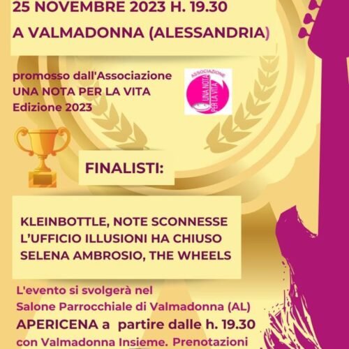 Sabato 25 novembre la finale del Valma Musicontest