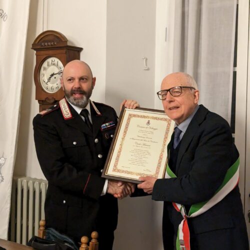 Per 23 anni al comando della stazione Carabinieri, il Luogotenente Macucci diventa Cittadino Onorario di Voltaggio