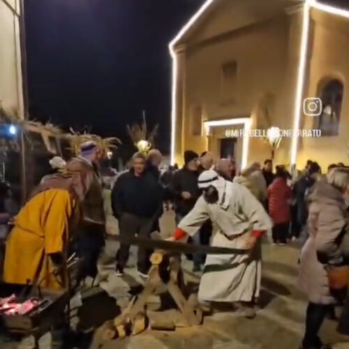 Le immagini del presepe vivente di Mirabello