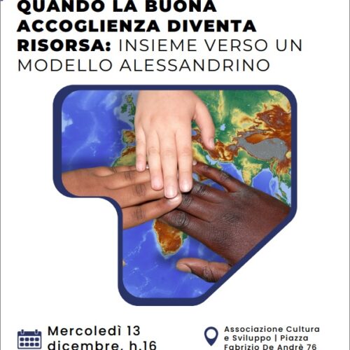“Quando la buona accoglienza diventa risorsa”: il 13 dicembre incontro ad Alessandria