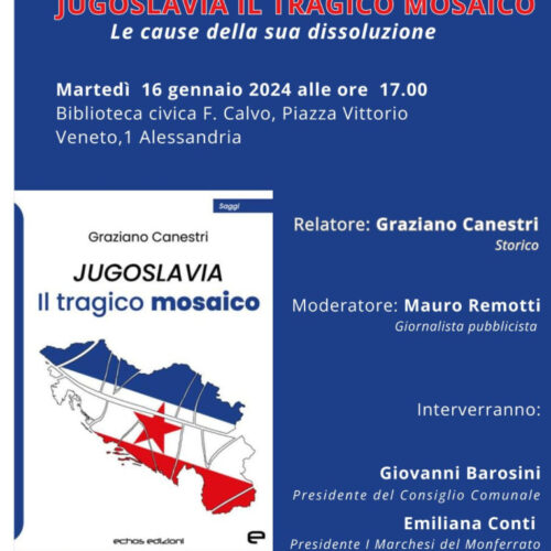 Il 16 gennaio in Biblioteca ad Alessandria l’incontro “Jugoslavia. Il tragico mosaico”