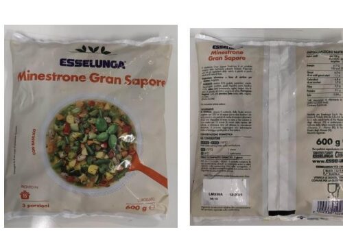 Esselunga richiama minestrone surgelato per rischio presenza glutine