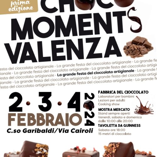 Dal 2 al 4 febbraio Valenza si trasforma nella città del cioccolato artigianale