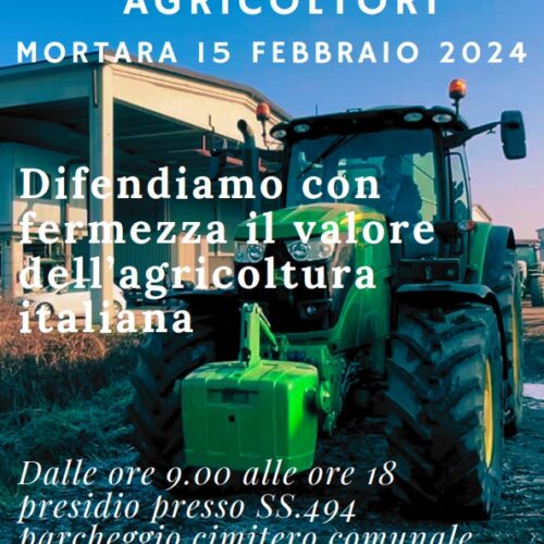 La protesta degli agricoltori arriva anche a Mortara